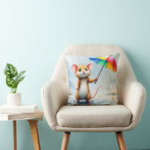 Eine Maus mit Regenbogen-Regenbogenfarbe Kissen (Stuhl )
