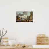 Eine mediterrane Hafenlandschaft Poster (Küche)