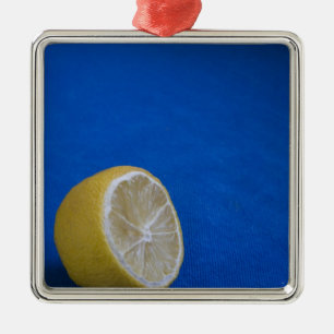 Eine mediterrane Zitrone Silbernes Ornament