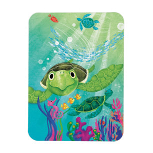 Eine Meeresschildkröte-Rettung Magnet