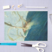 Eine Meerjungfrau, die von Seagulls von Segantini Seidenpapier (Handwerk)