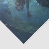 Eine Meerjungfrau in einem sonnigen Tunnel, der na Seidenpapier (Ausschnitt)