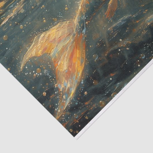 Eine Meerjungfrau pinkelt an der Wasseroberfläche Seidenpapier (Ausschnitt)