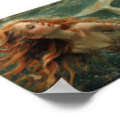 Eine Meerjungfrau unter Wasser Poster (Ecke)