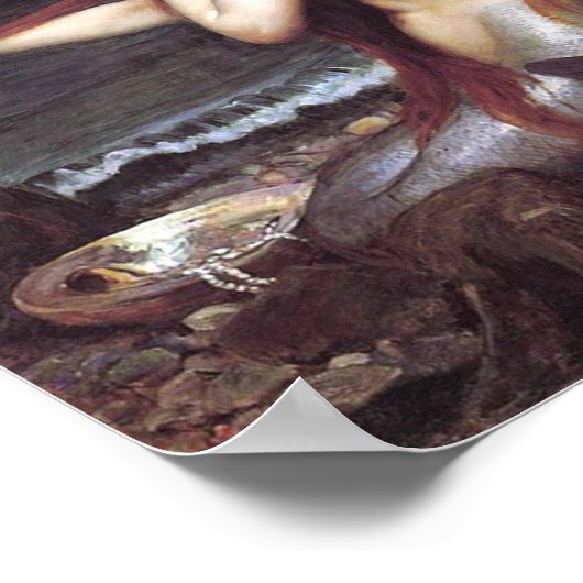 Eine Meerjungfrau von J W Waterhouse, 1901 Decoupa Poster (Ecke)