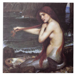 Eine Meerjungfrau von J W Waterhouse, 1901 Fliese