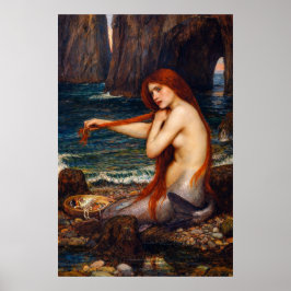 Eine Meerjungfrau von John William Waterhouse Poster