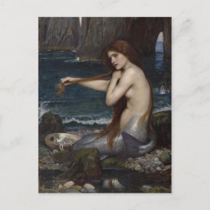 Eine Meerjungfrau von John William Waterhouse Postkarte