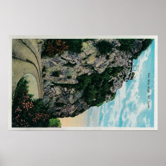 Eine Meile hoch, am Berg LoweMt. Lowe, CA Poster (Vorne)