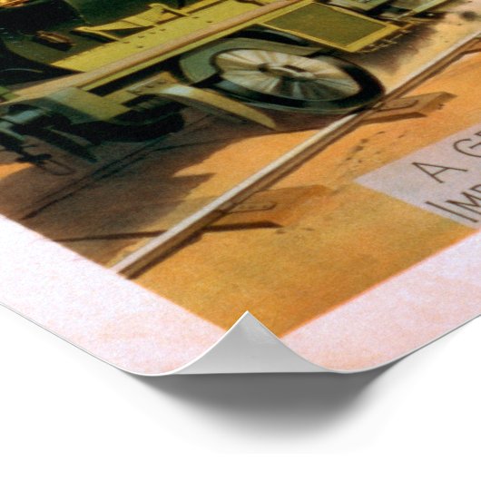 "Eine Meile pro Minute" Großes Lokomotivtheater Poster (Ecke)