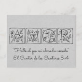 Eine meiner Soul-Lieben~Scripture~Spanish~UAWG Einladungspostkarte (Vorderseite)