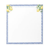 Eine Meldung aus | Amalfi Lemons Italian Blue Tile Notizblock (Vorderseite)