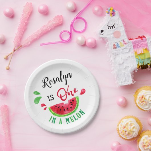 Eine Melone Pappteller (Party)