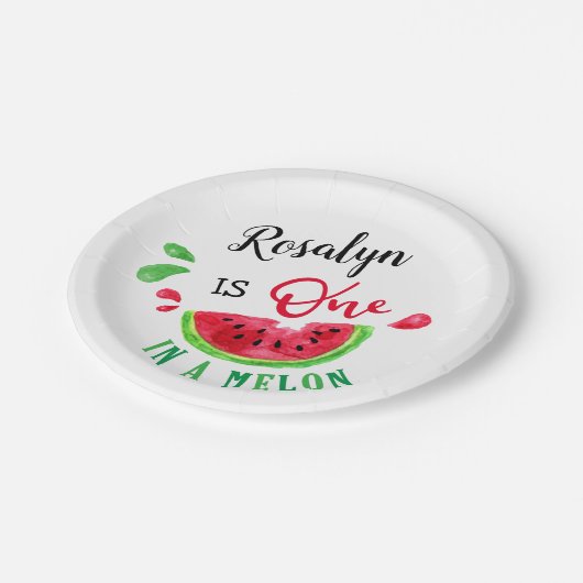 Eine Melone Pappteller (Schrägansicht)