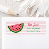 Eine Melone, Watermelon-Adressetiketten, Aufkleber (Insitu)