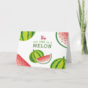 Eine Melone zum 1. Geburtstag Grußkarte Karte