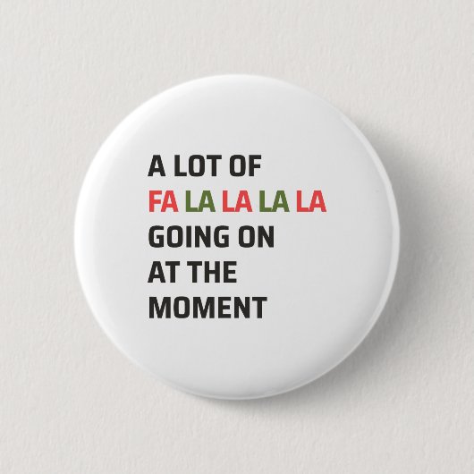 Eine Menge Fa La La La geht im Augenblick Christi Button (Vorderseite)