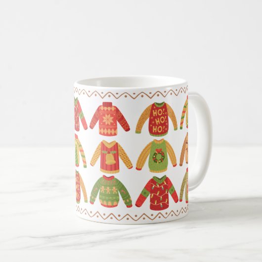 Eine Menge hässlicher Sweaters Weihnachts-Klassik- Kaffeetasse (VorderseiteRechts)