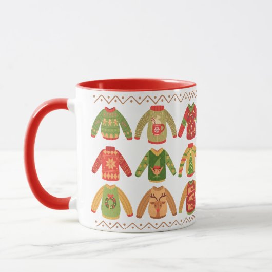 Eine Menge hässlicher Sweaters Weihnachts-Tasse Tasse (Links)