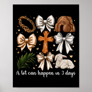 Eine Menge kann in 3 Tagen Osterbow Christlich je Poster