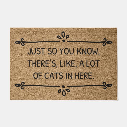 Eine Menge Katzen hier drin Fußmatte (Vorderseite)