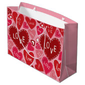 Eine Menge Liebe und Herzenslust Große Geschenktüte (Rückseite Schrägansicht)
