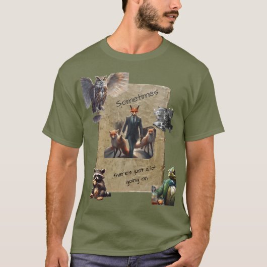 Eine Menge passiert Märchenwaldtiere T-Shirt (Vorderseite)