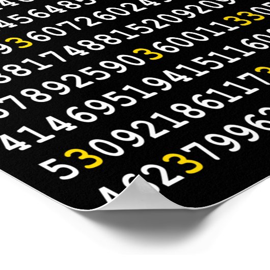 Eine Menge Pi Yellow 3 Poster (Ecke)