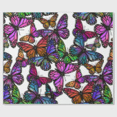 Eine Menge Regenbogenschmetterlinge Geschenkpapier (Flach)