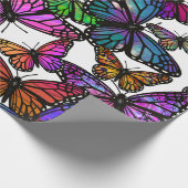 Eine Menge Regenbogenschmetterlinge Geschenkpapier (Ecke)