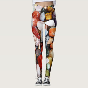 eine Menge schön gefärbter Steine Leggings