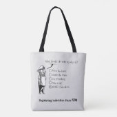 Eine Menschenanleitung für die großen Fragen des L Tasche (Rückseite)