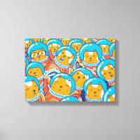 Eine Menschenmenge von Catstronauten Niedliche Ill