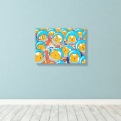 Eine Menschenmenge von Catstronauten Niedliche Ill Leinwanddruck (Insitu (Holzboden))