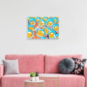 Eine Menschenmenge von Catstronauten Niedliche Ill Leinwanddruck (Insitu (Wohnzimmer))