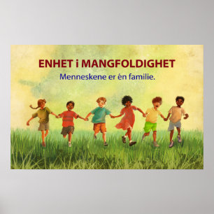 Eine menschliche Familie (Norwegisch) Poster