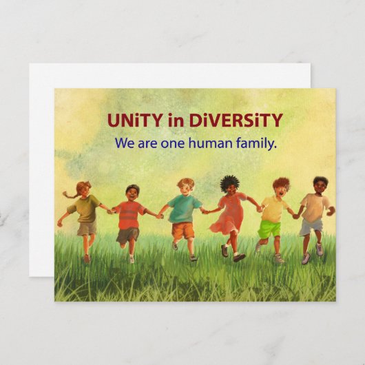 Eine menschliche Familie Postkarte (Vorne/Hinten)