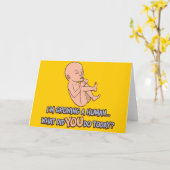 Eine menschliche Mutterschaft wachsen lassen Karte (Gelbe Blume)