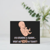 Eine menschliche Mutterschaft wachsen lassen Postkarte (Stehend Vorderseite)