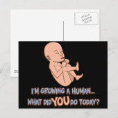 Eine menschliche Mutterschaft wachsen lassen Postkarte (Vorne/Hinten)