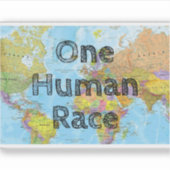 Eine menschliche Rasse Aufkleber (Vorderseite)