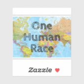 Eine menschliche Rasse Aufkleber (Blatt)