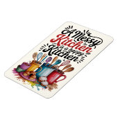 Eine Messy Kitchen ist ein glückliches Küchenmagne Magnet (Linke Seite)