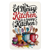Eine Messy Kitchen ist ein glückliches Küchenmagne Magnet (Vertikal)