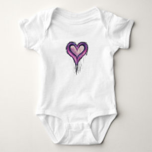 Eine Meteordusche, die die Form eines Herzens oder Baby Strampler