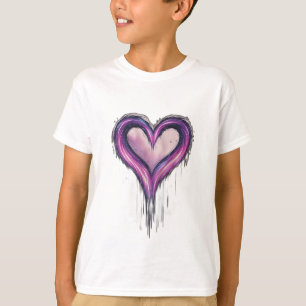 Eine Meteordusche, die die Form eines Herzens oder T-Shirt
