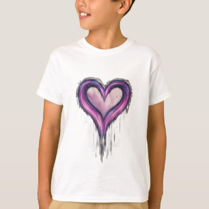 Eine Meteordusche, die die Form eines Herzens oder T-Shirt