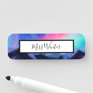Eine Million Aurora Dreams Name Tag Namensschild