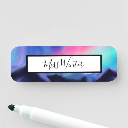 Eine Million Aurora Dreams Name Tag Namensschild (Beispiel)