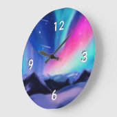 Eine Million Aurora Träume Große Wanduhr (Winkel)